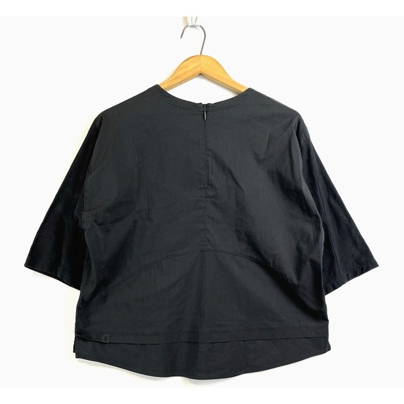 LULULEMON Live To Layer Womens Shirt Sz 4 Black Cotton Blend‎ Half Sleeve Casual - Picture 3 of 12